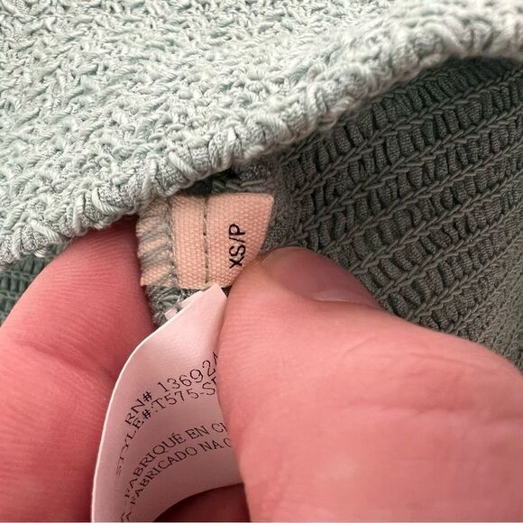 NWT Revolve x Capulet Millie Smocked Crop Top in seafoam | Size XS/P - Picture 9 of 12